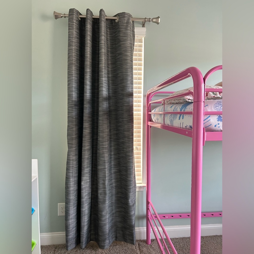 5 panels - gray textured blackout curtains 52x84